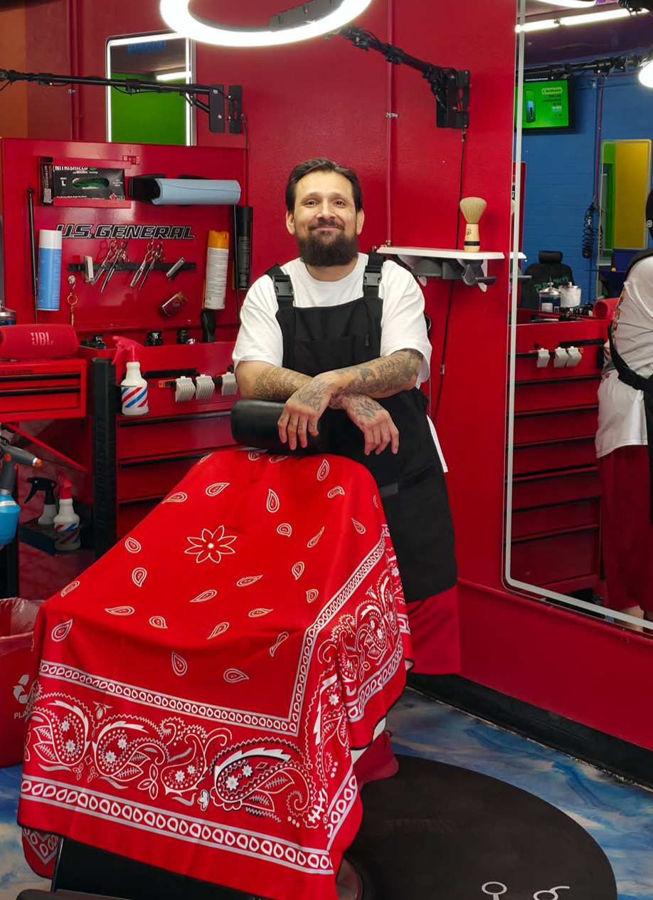 Simon Gallegos, owner of Hollywood Barber Co